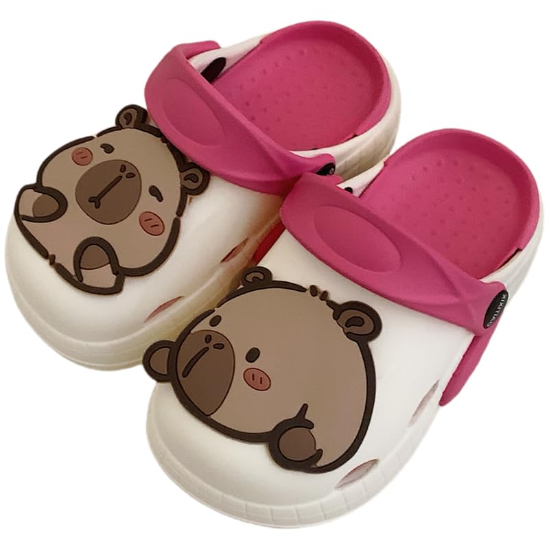 Image of Cute Capybara Slippers for Kids,Kids Girls Boys Clogs Garden Shoes,Funny Toddler Animal Slides Sandals,Water Shower Beach Pool Slippers Indoor Outdoor