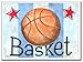 The Kids Room by Stupell Basket Basketball with Blue Stripes Rectangle Wall Plaque, 11 x 0.5 x 15, Proudly Made in USA