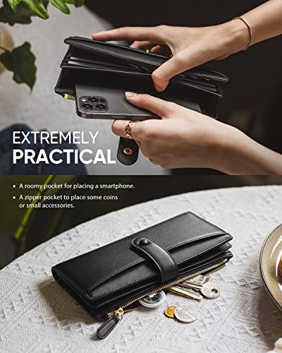 Ultra Slim Thin Leather Wallets Womens Bifold Credit Card Women's Wallets Card Cases Money Organizers for Women Ladies Female Cash Purse Wallet, Black4