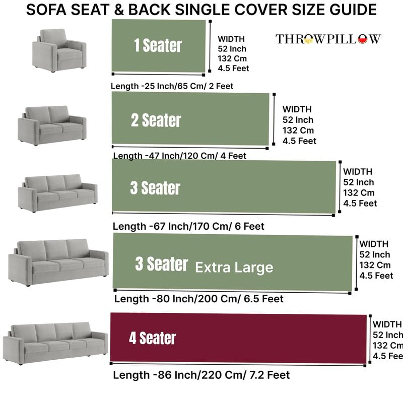 Image of Rainbow L Shape Desginer 5 Seater Sofa Cover:Sofa Throw Living Room Colourful Home Decor, Antislip, Scratch Resistant:Seat & Front Back Protection -Set of 3 Covers- 5 Seater (2+2+1 Seater)