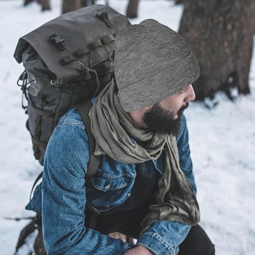 Image of Rosoz Unisex Beanie Winter Knitted Skull Cuffed Soft Warm Hat for Men /Women Slouchy Ski Watch Cap
