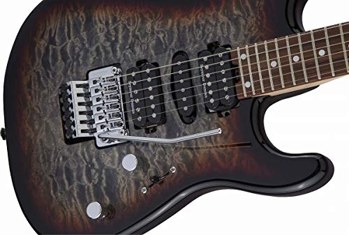 Charvel MJ San Dimas Style 1 HSH FR PF QM PF Midnight Glow guitare électrique avec hardshell gig bag - Les Beatles, Paul McCartney, John Lennon, RIngo Starr, George Harrison Charvel MJ San Dimas Style 1 HSH FR PF QM PF Midnight Glow guitare électrique avec hardshell gig bag – Image 6