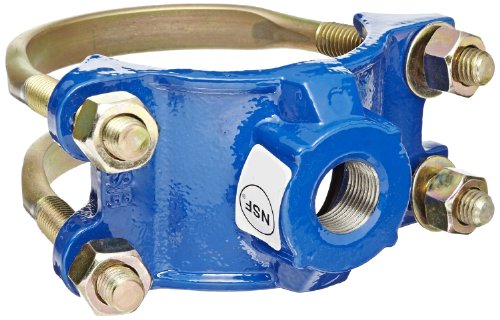 Smith-Blair - 31300025608000 Ductile Iron Saddle Clamp, Double Bale, 2 Pipe Size, 1 NPT Female Outlet