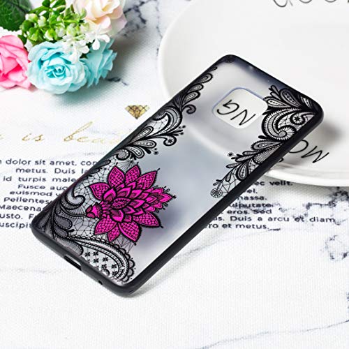 AFANG AAsmart Super Case 2019 Petit Lotus + Dentelle Motif en Relief Case PC for Huawei Maté 20 Pro Cover