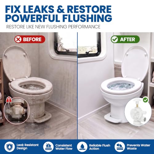 Image of Halotronics RV Toilet Flush Valve for Sealand EcoVac Vacuflush 385314349 | Replaces OEM 385314349. Fits Sealand EcoVac Vacuflush pedal-flush toilets in campers, trailers, boats and RVs.
