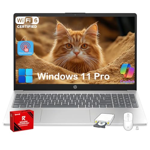 Image of HP 15.6 Touchscreen Laptop Computer for Business & Student, Intel 13th Gen Core i3(Up to 4.5GHz), HD Touch Display, 16GB RAM, 512GB SSD, AI Copilot, Win 11 Pro, Wi-Fi 6, W /Accessories