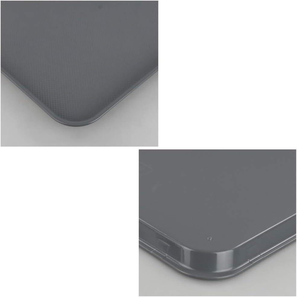 12-Pack Serving Trays, Plastic Fast Food Trays, Grey - Image 3