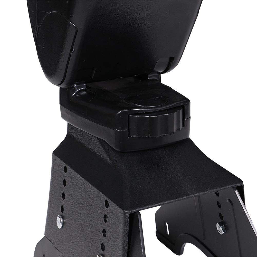 Bakaji Bracciolo Auto Universale Poggia braccio Centrale Regolabile in Eco Pelle Similpelle con Scomparto Portaoggetti Apribile Integrato Poggiagomiti Macchina basculante 37 x 25 x 13 cm Nero