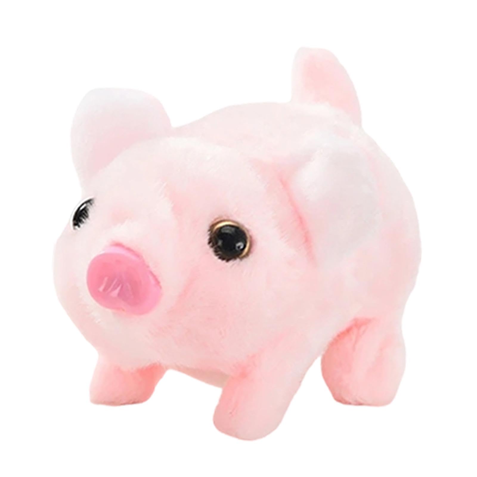 Amazon.co.jp: 2セット電動ぬいぐるみ豚のおもちゃ 鮮やかで可愛い