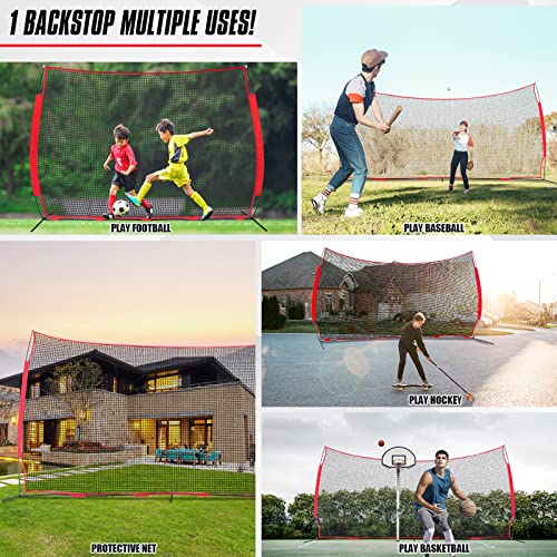 12X9Ft Collapsible Barricade Backstop Net, Protetive Screen With Carry Bag,Outdoor Basketball, Soccer, Lacrosse, Baseball, Softball, Barrier Netting For Backyard/Park #TOP5