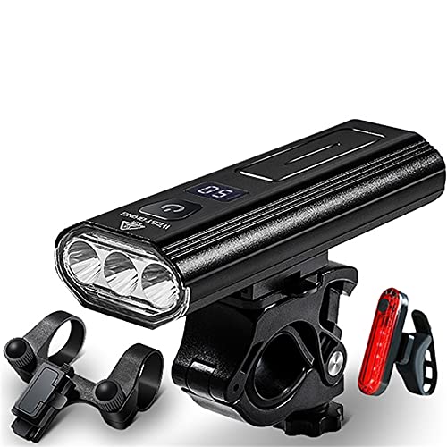 Phare vélo avant contre la nuit noire : éclairage 3 LED USB avec powerbank intégrée