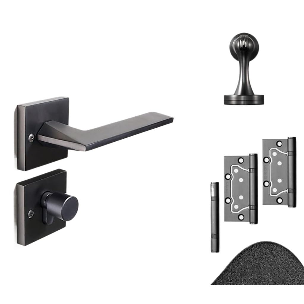 MOBYGKFY Indoor Magnetic Silent Bedroom Handle Room Door Lock