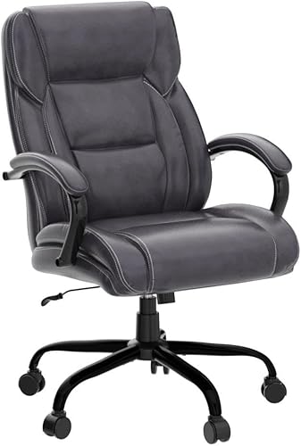 Miniatura 5 de Silla de oficina grande y alta de 500 libras, silla de escritorio ergonómica giratoria de masaje con respaldo alto, silla ancha de computadora de