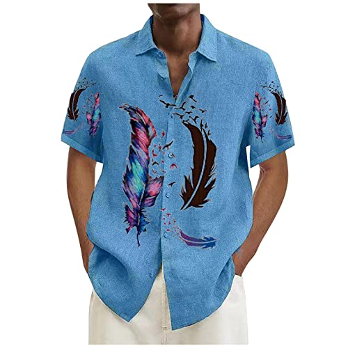 Dhyuen Tshirt Herren Kurzarm Lässige Freizeit Hemd Blusen Shirt Regular...