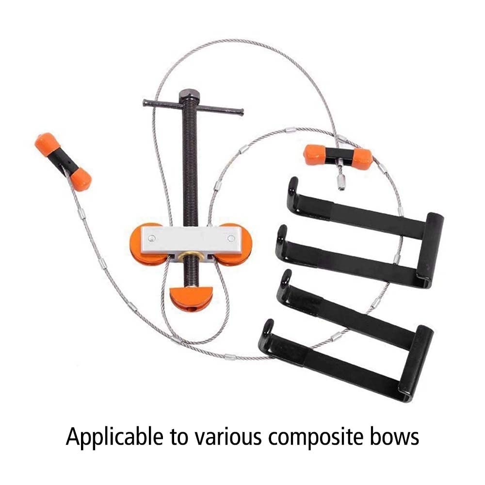 MiOYOOW Presse à arc, portable en aluminium, accessoire universel de tir à l'arc pour arc de chasse