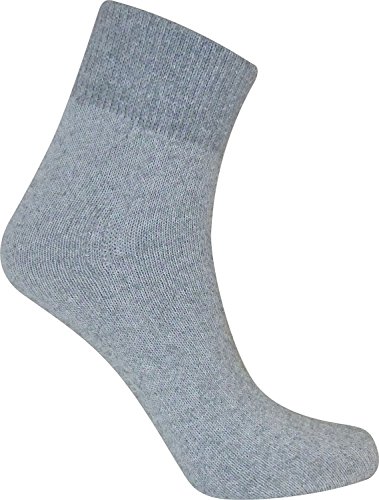 davido Mens socks ankle/quarter made in Italy 100% cotton 8 pairs gray size 10-133