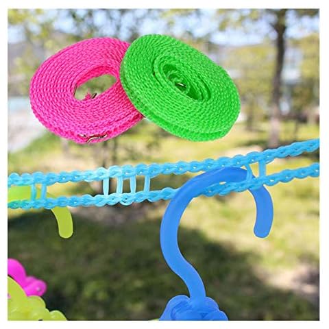 nadamuSun Trapezoid Clothesline, 5m Portable Windproof Clothesline for Outdoor Indoor Home Travel Drying (2Pcs /Set) Cover