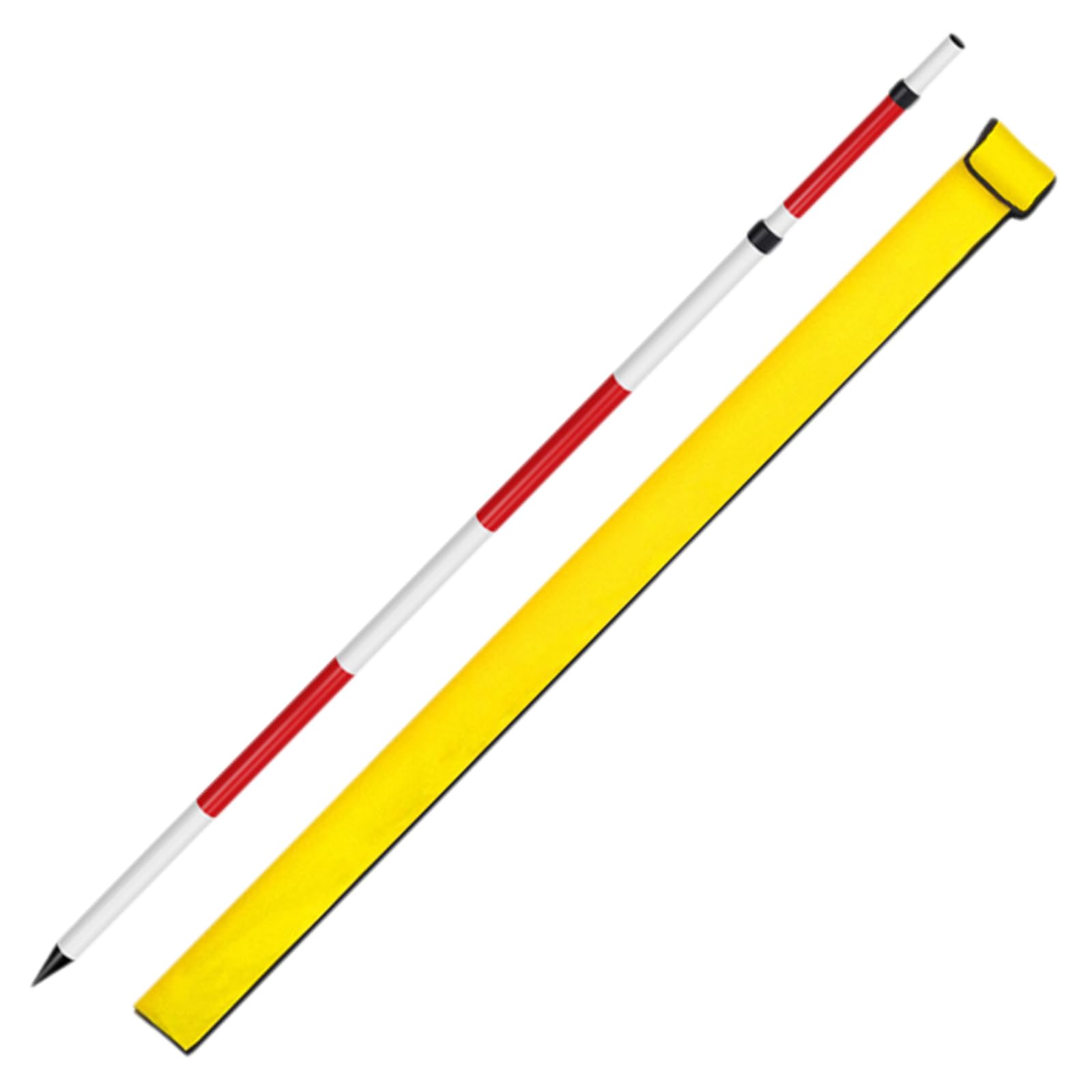 MRVAKDYDI Aluminum Survey Rod, Detachable Aluminum Telescopic Survey Rod Red White 2m 3m 5m(3m (drawer type))