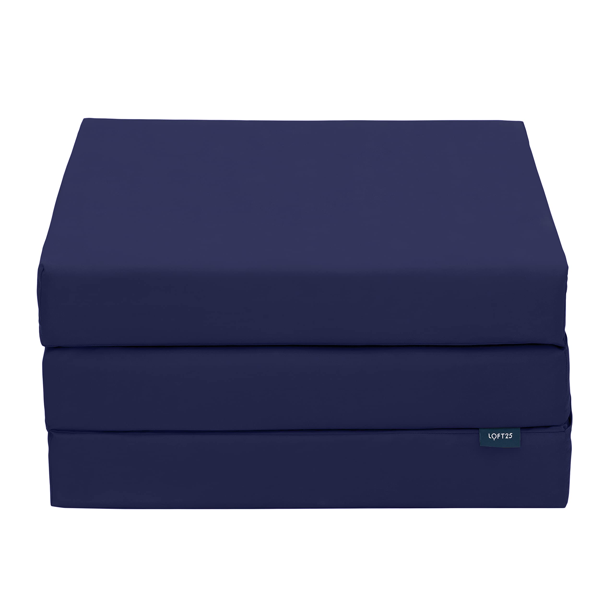 Loft 25 Matelas Z Pliable Simple | Lit Z Cube Pliable résistant à l'eau | Chambre d'amis, Salon, Chambre à Coucher | Matelas futon Confortable | Canapé-Chaise léger et Durable (Marnie)