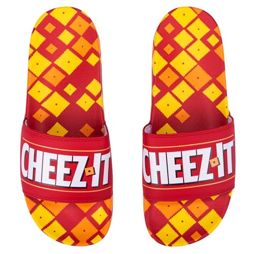 Odd Sox – Cheez-It Slide Slippers – Soft Slip-On Sandals-Unisex Comfort House Slipper, Casual Indoor/Outdoor Footwear