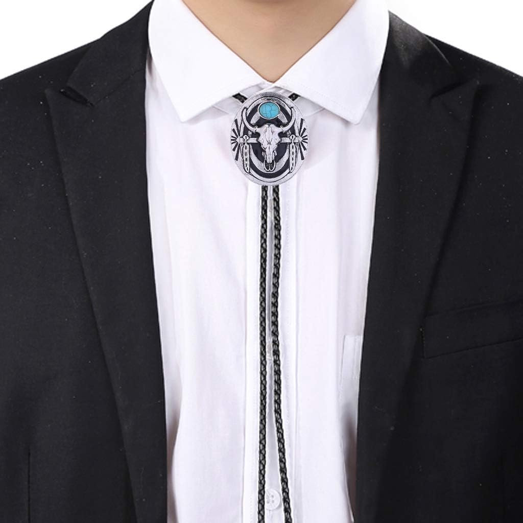 HUABOLA CALYN Bolo Ties for Men Western, 3D Cowboy Hat Bolo Tie-Vintage Cowboy Knight Boots Western Bola tie Necktie for Men