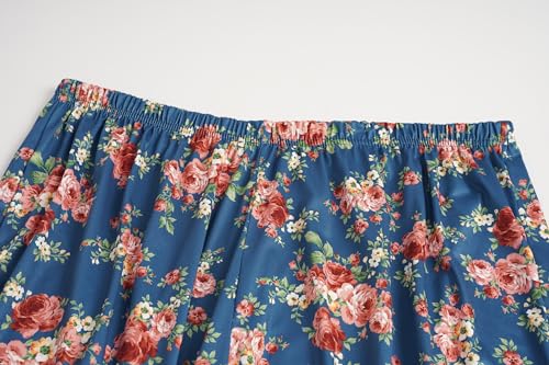 Image of Vozanet Women's V Neck Sexy Pajamas Capri Sets Mexican Style Floral Sleepwear 2PCS Totem Casual Nighty Plus Size M to 5XL