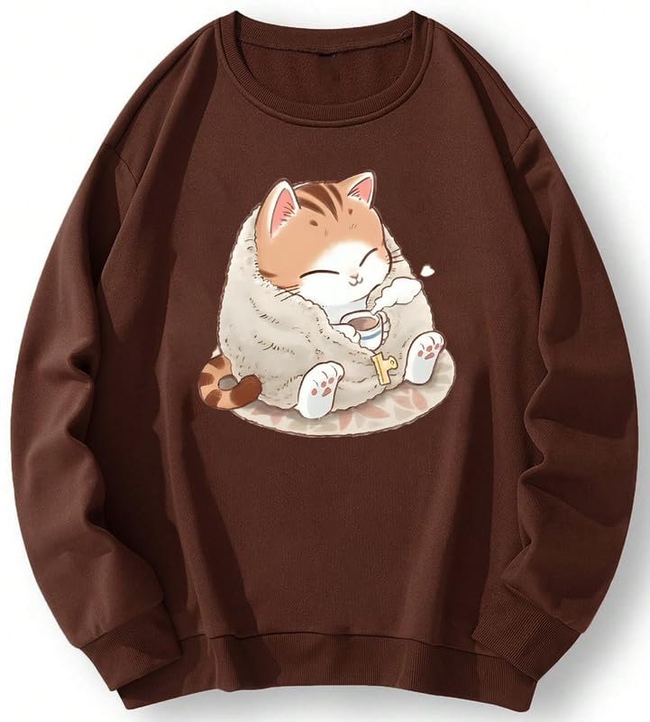 ericia Cat Sweatshirt Hoodie Women Cute Casual Trendy Stylish Latest White Black Pink Lavender Beige Brown Girl 399 499 Under-picture-31