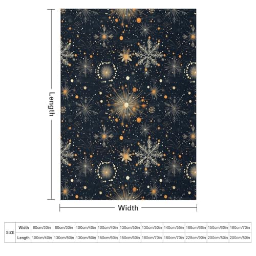 Anceky Galactic Snowflake Dream-7, Christmas Throw Blanket, 30"x40" Soft Throw Plush Flannel Blankets