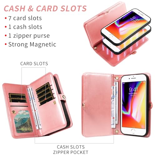 Étui portefeuille iPhone SE 2020 fermeture éclair et protection écran - 3