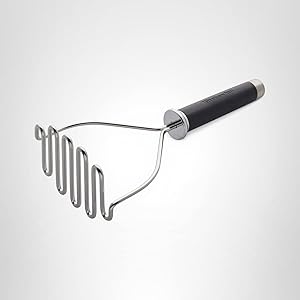 KitchenAid Gourmet Stainless Steel Wire Masher, 10.24-Inch, Black