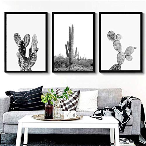 Peintures Modernes Cactus et Succulentes Affiche Toile Salon 50x70cm