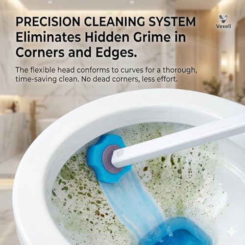 VEXELL Disposable Toilet Cleaning System with 49 Replacement headbrushes by VEXELL - Used condition - US$25.38