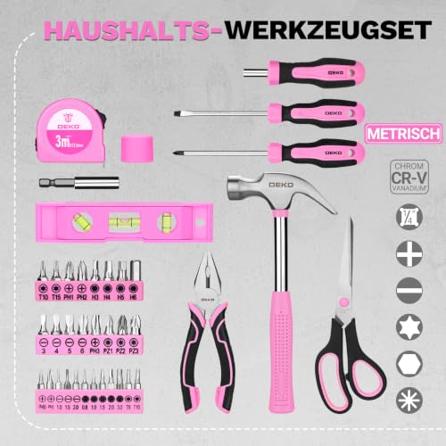 Werkzeugkoffer Werkzeugkasten Werkzeug Koffer Werkzeugset　Werkzeugbox：DEKOPRO　Werkzeugkiste Bestückt　42-tlg.　Universal Komplett mit… – Ansicht 3