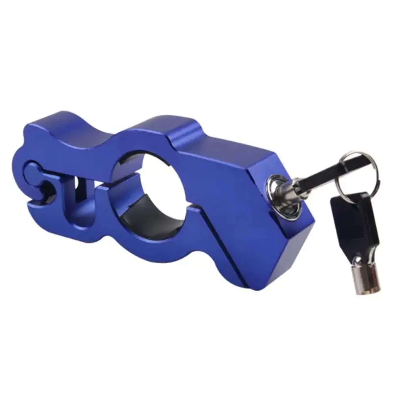 Motorcycle Handlebar Lock Motorcycle Handlebar Lock Brake Handle Solid Imitating Steal Motorbike Lock Security(Blue)
