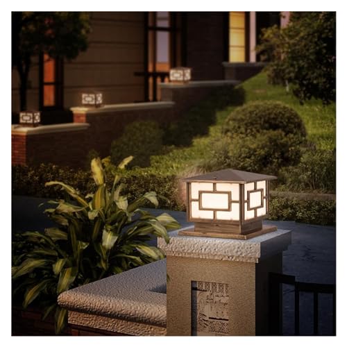Luces de pilares al aire libre para iluminar y decorar la tapa de columnas en terrazas 2