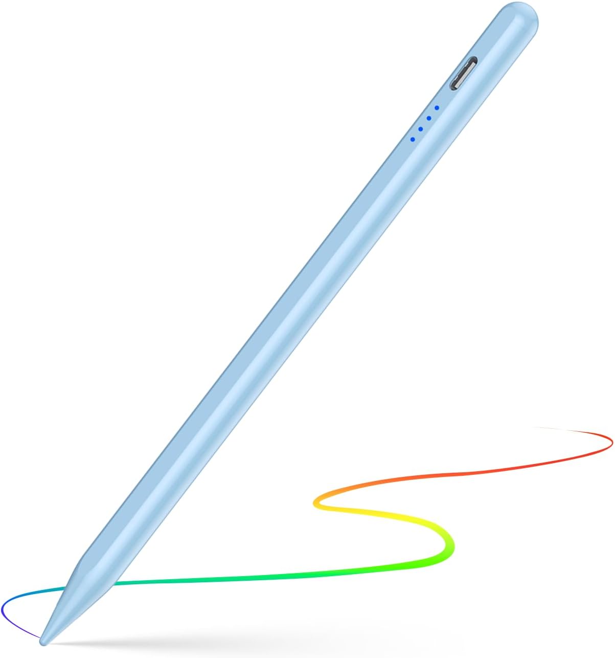 Stylus Pen for iPad 2018-2025, Digital i Pad Pencil with Palm Rejection, Compatible with iPad 6-10 Gen/A16, Air 3/4/5/M2/M3, Mini 5/6, Pro 12.9/11/13-inch M4(Blue)
