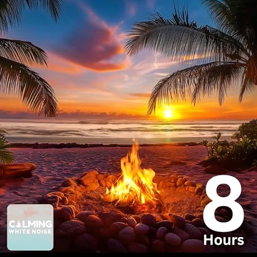 Page de couverture de 🌊🔥 Relax on a Tropical Beach at Sunset | Ocean Waves & Bonfire Ambience