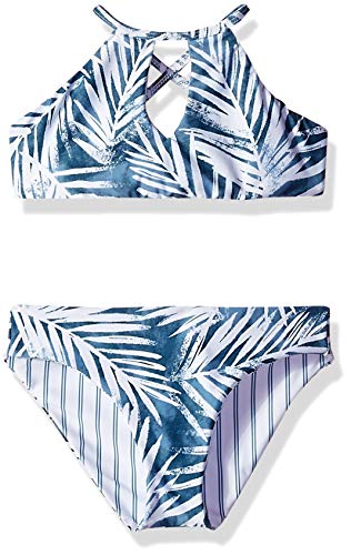 Bikini croisé fille confortable et couvrant pour la baignade