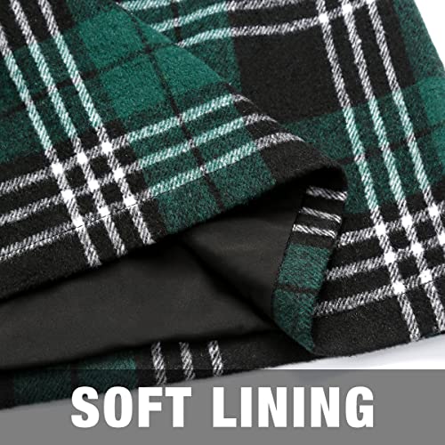 Image of IDEALSANXUN Womens High Waist Plaid Skirt Bodycon Pencil Wool Mini Skirts