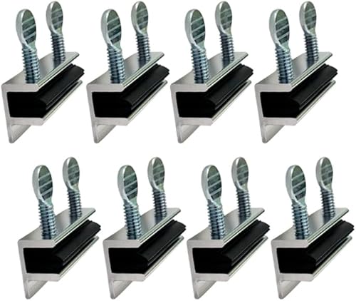 Miniatura 20 de QCAA Cerradura de seguridad para ventana deslizante con forro de vinilo, cerradura a prueba de niños, aluminio, blanco, paquete de 4, fabricado