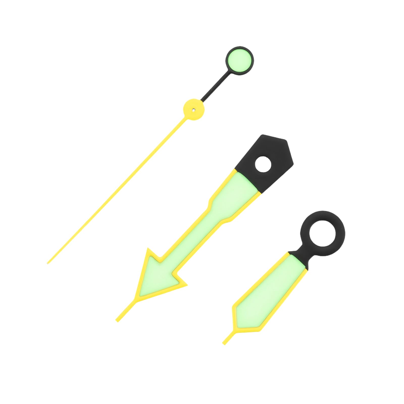 ECSiNG 1 Set of Movement Hands with Green Luminous SKX007/SBDY005 Compatible with Seiko NH35 NH36 NH34 (Yellow)