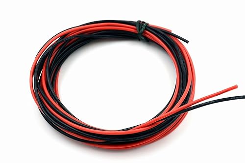 Miniatura 5 de Cable eléctrico de 20 AWG de 20 pies de alambre trenzado 10 pies negro y 10 pies rojo Cable de silicona flexible calibre 20 cable de alambre de