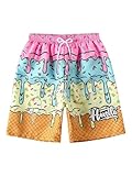 GORGLITTER Boy's Swim Shorts Quick Dry Swim Trunks Swimwear Multicolor 13Y