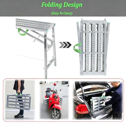 Plataforma de andamio para evitar caídas con base de acero ajustable de 400kg 7