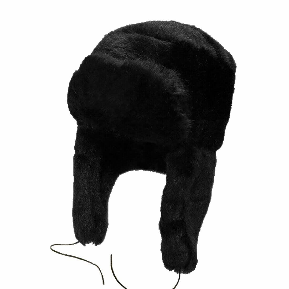 FAIRY BOUTIQUE Mens Russian Trapper Hat Adults Faux Fur Ear Flaps Hat Ushanka Cossack Warm Winter Hat Cap