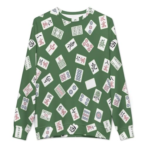 MoBlinko Mahjong Mens Sweater Crewneck Sweater XL Lightweight Sweaters for Men Long Sleeve Pullover2