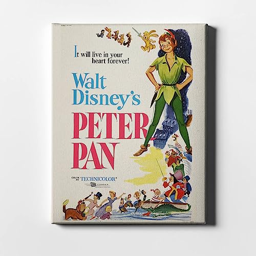 Toile murale Peter Pan Disney Spiffing Prints pour salon d'enfant taille M