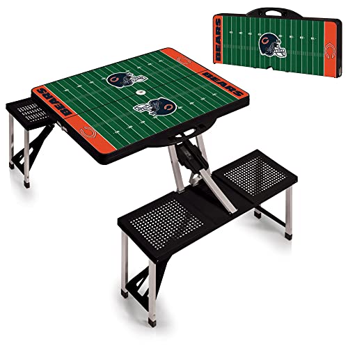 Image of Picnic TIME NFL Football Field Folding Picnic Table, Camping Table, Outdoor Table with Umbrella Hole