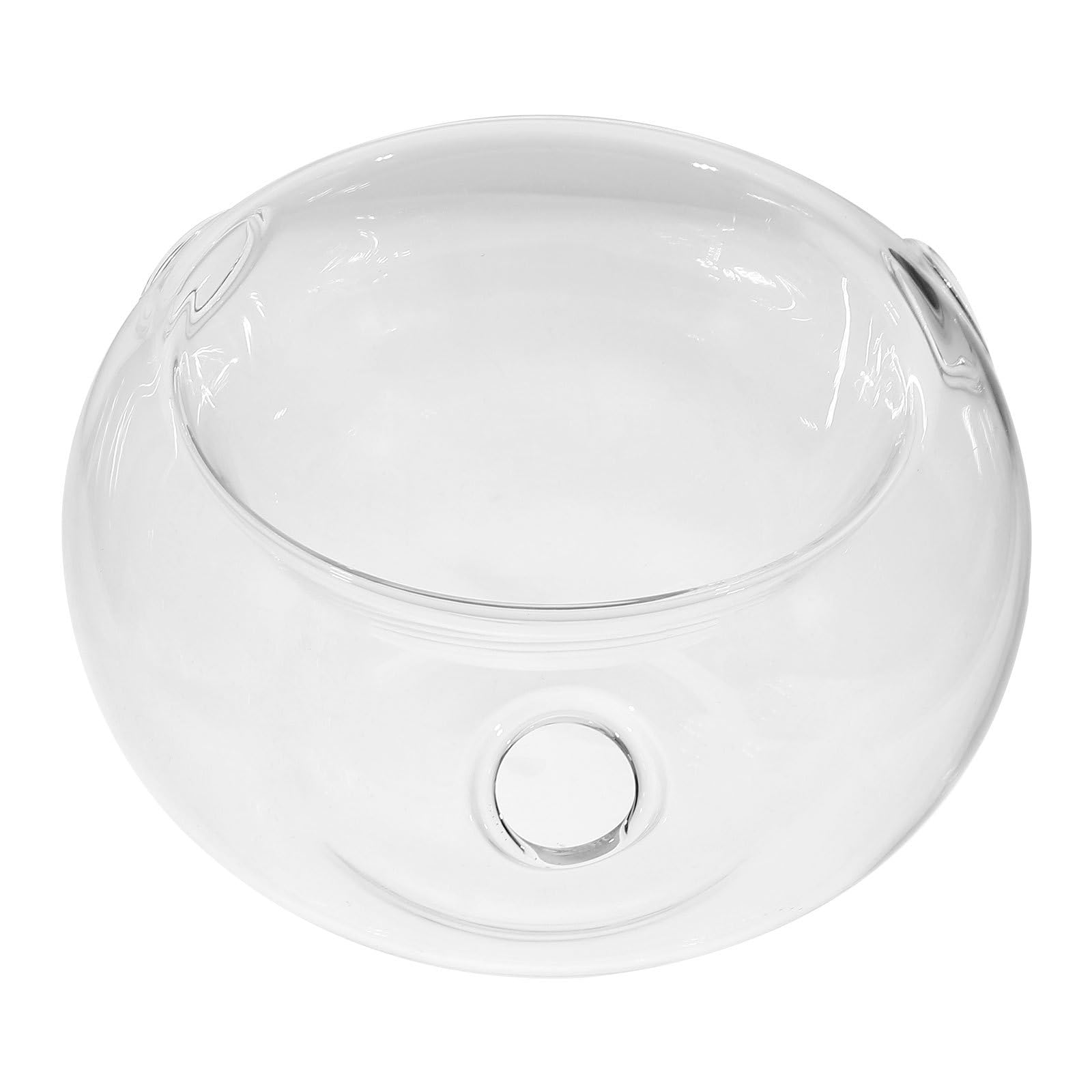 Kichvoe 5.9" Cuisine Dry Ice Bowl - Glass Cold Dip Bowl - Ice Chilled Serving Container for Fruit, Dessert & Dip Party/Home/Restaurant Decorative Chilled Food Dish