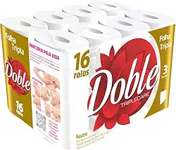 Doble Papel Higiênico TripleCare Folha Tripla, 16 rolos Compacto